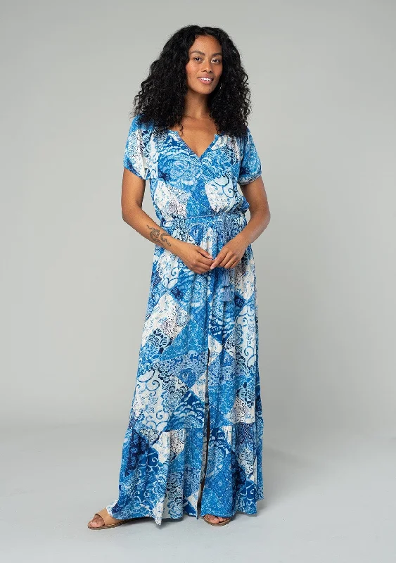 Bedford Patchwork Maxi Dress Cozy Wrap Maxi Dress