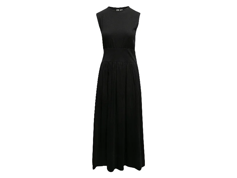 Black Toteme Sleeveless Maxi Dress Size US S Stylish Boho Chic Maxi Dress