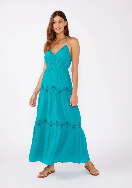 Blissed Out Maxi Dress Elegant Maxi Dress with Ruffles