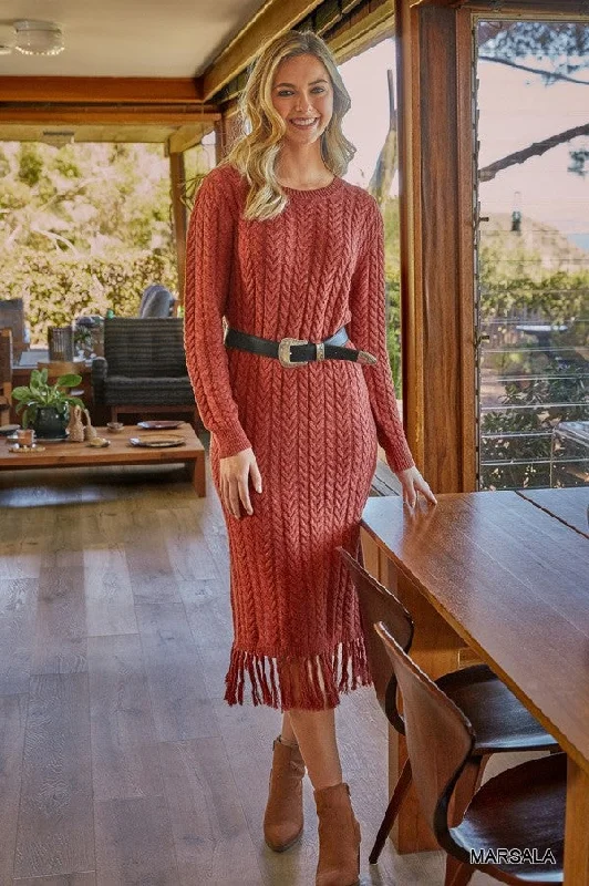 Stitches Knitting Maxi Dress Cozy Knitted Maxi Dress
