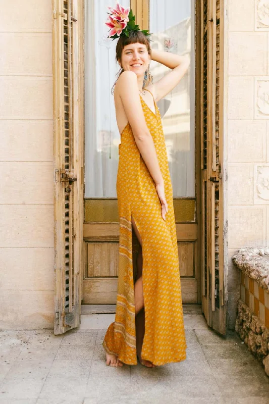 DAIVATA Maxi Dress Trendy Fit-and-Flare Maxi Dress