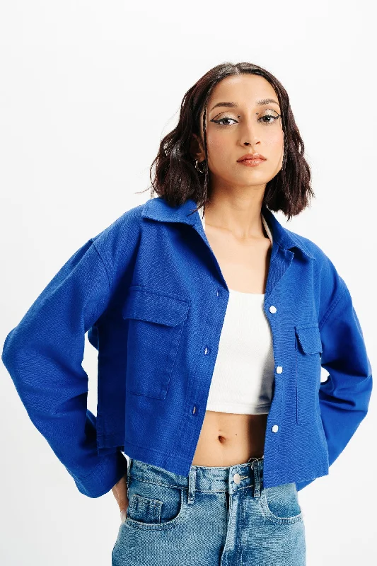 Dark Blue Shirt Fashionable Plaid Short Sleeve