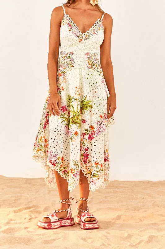 Delicate Forest Scarves Midi Dress Comfortable Draped Midi Dress
