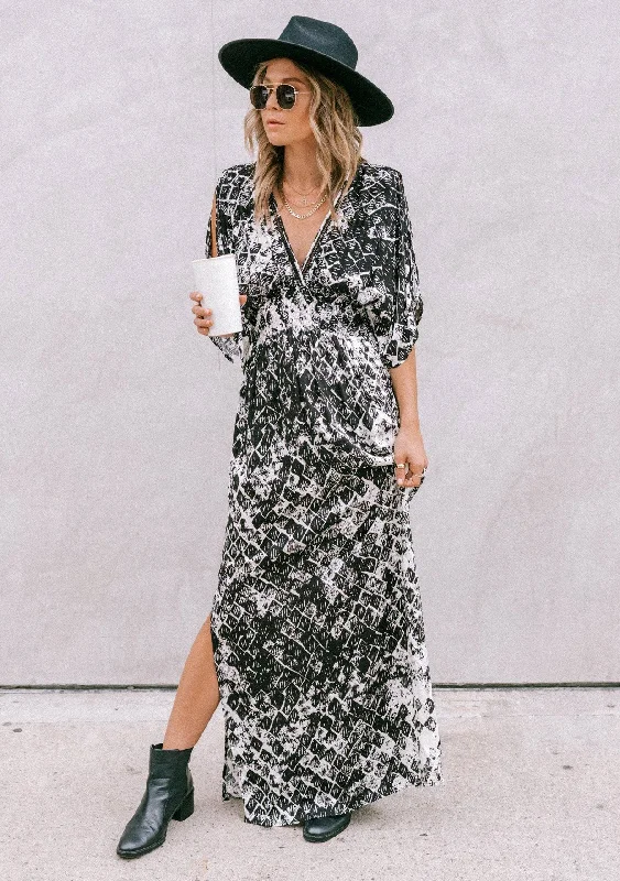 Desert Island Kimono Sleeve Maxi Dress Elegant Lace Maxi Dress