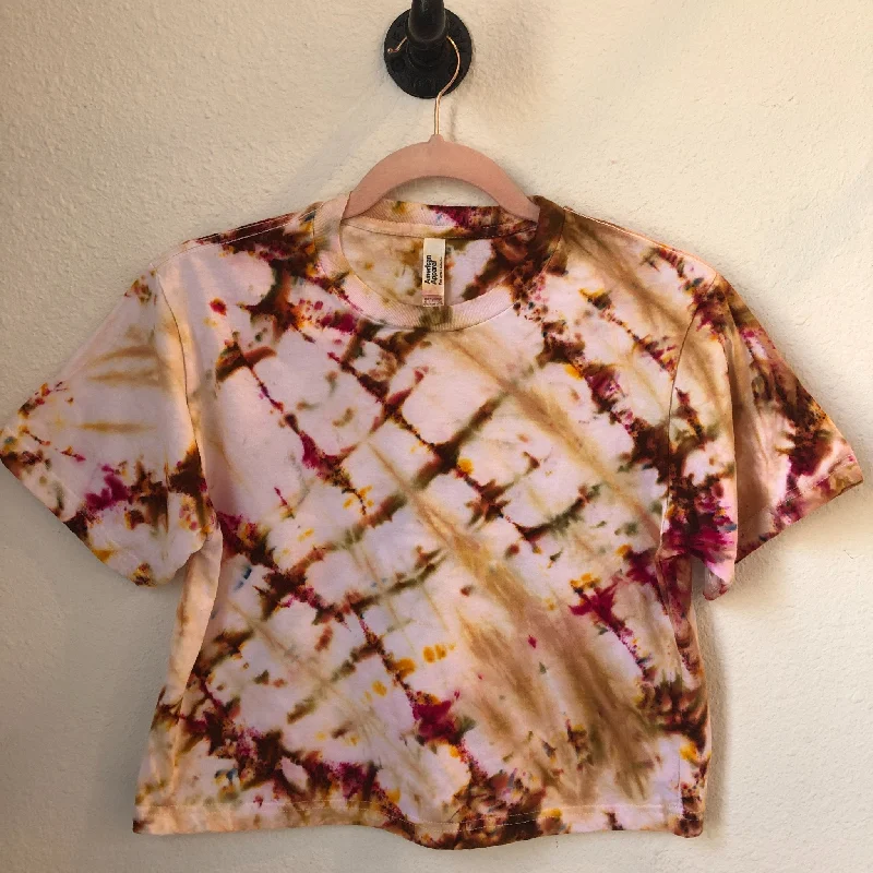 Dyed Boxy Cropped Tee  - Pink Confetti