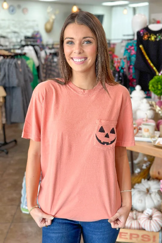 Embroidered Pumpkin T-Shirt