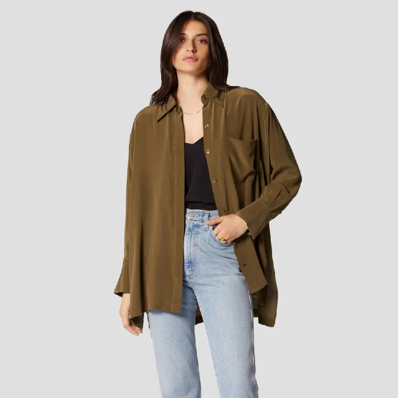 Emile Silk Shirt (Desert Palm Brown) Cozy Cotton Short Tee