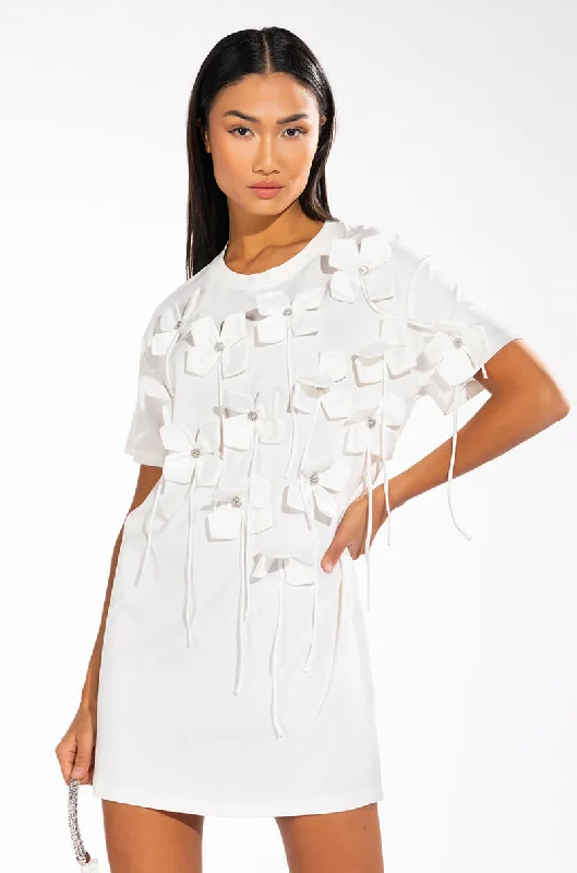 FLOWER POWER TSHIRT Relaxed Cotton Short Shirt