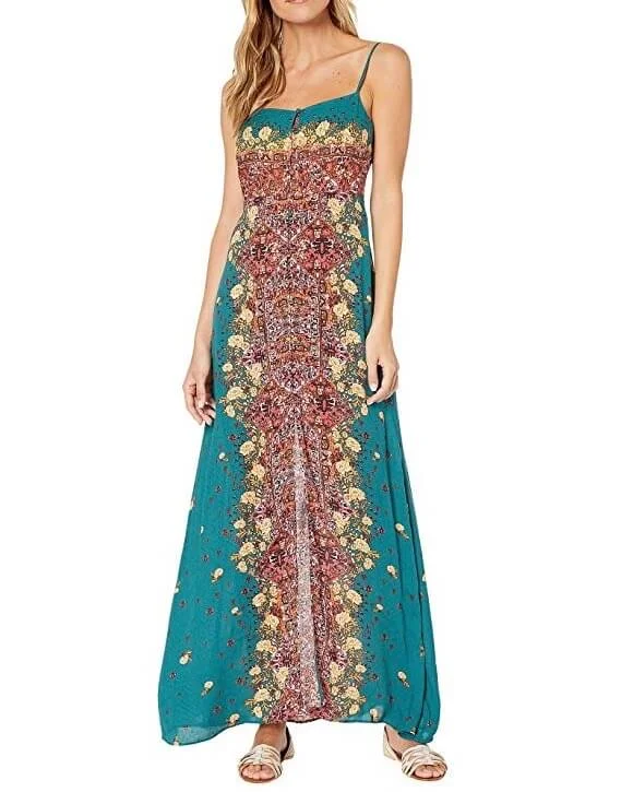 Free People - Morning Song Maxi Dress - Jade Combo Stylish Empire Waist Maxi Dress