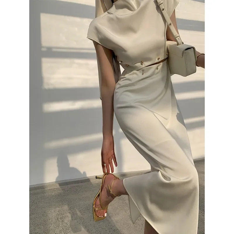 French Gentle Fairy Slimming Detachable Elegant Y2K Midi Dresses Comfortable Sleeveless Midi Dress French Gentle Fairy Slimming Detachable Elegant Y2K Midi Dresses Comfortable Sleeveless Midi Dress