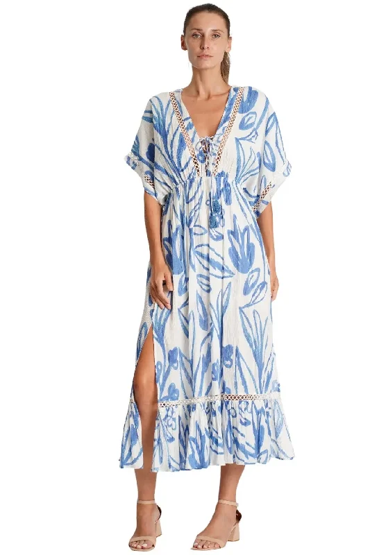 Front Slit Maxi Dress Fashionable Off-Shoulder Maxi Dress