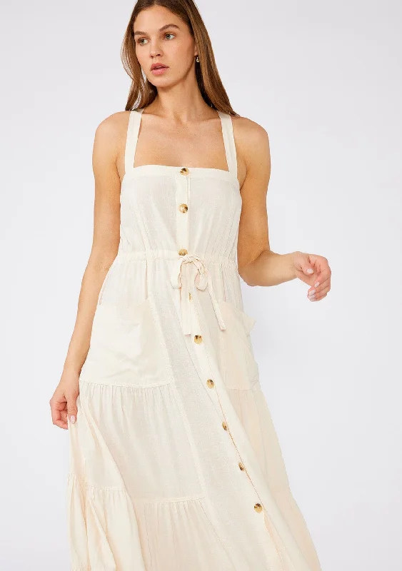 Good Vibrations Maxi Dress Fashionable Button-Down Maxi Dress