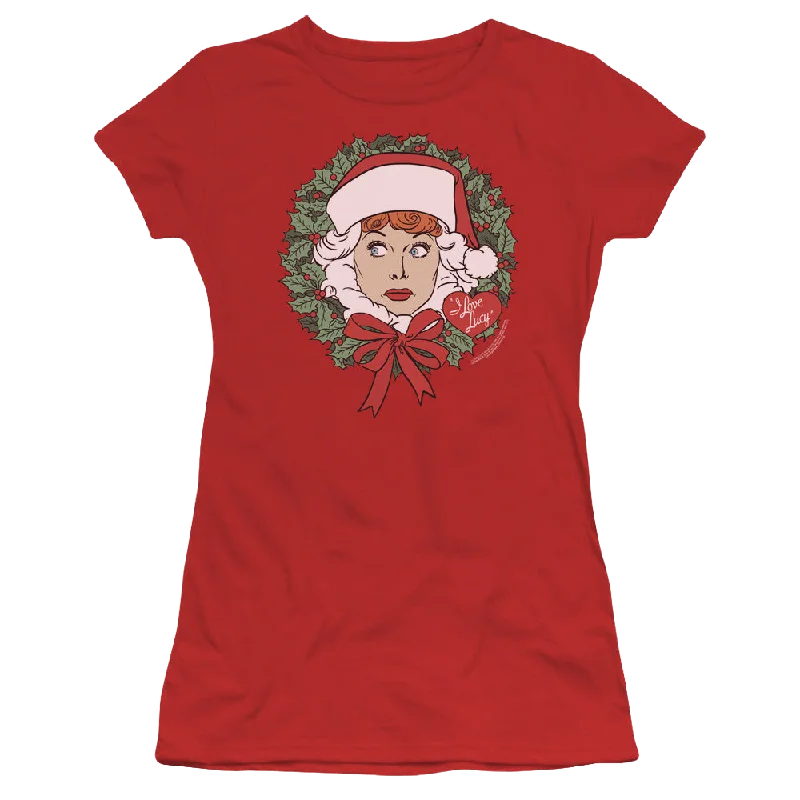 I Love Lucy Wreath - Juniors T-Shirt