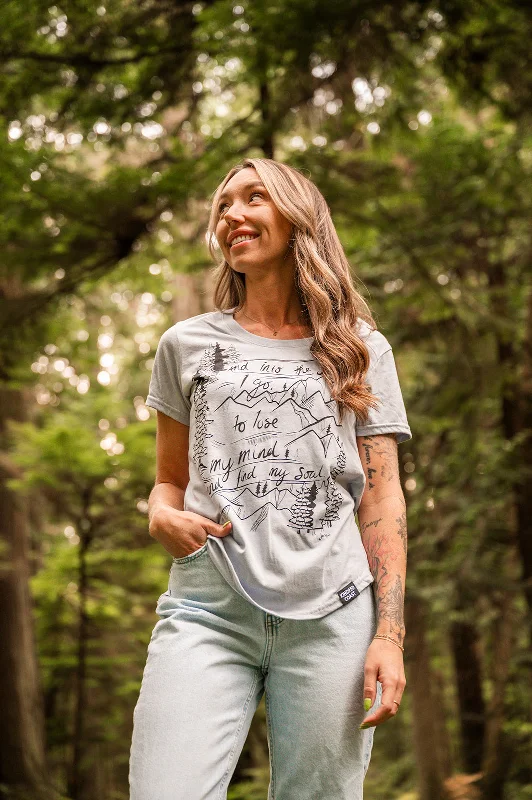 INTO THE FOREST - Womens Eco Tee - Steel