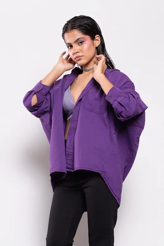 Irish Purple Dad Shirt Trendy Turtleneck Short Shirt