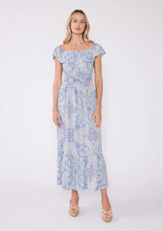 Jolene Off Shoulder Maxi Dress Classic Solid Maxi Dress
