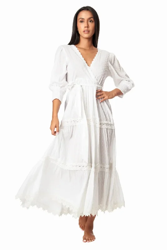 Karl Wrap Women's Maxi Dresses Comfortable Long-Sleeve Maxi Dress
