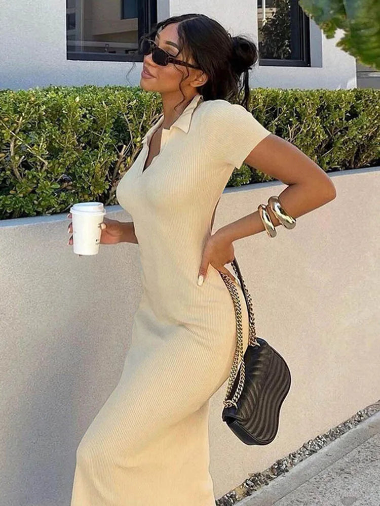 Knitted Short Backless Bandage Streetwear Solid Stretch Lady Midi Dresses Trendy Knit Midi Dress Knitted Short Backless Bandage Streetwear Solid Stretch Lady Midi Dresses Trendy Knit Midi Dress