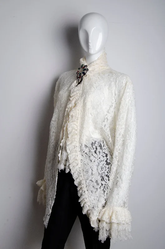 Lace Shirt Modern Fit Short Sleeve
