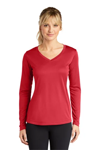 Ladies Sport-Tek® Ladies Long Sleeve PosiCharge® Competitor™ V-Neck Tee