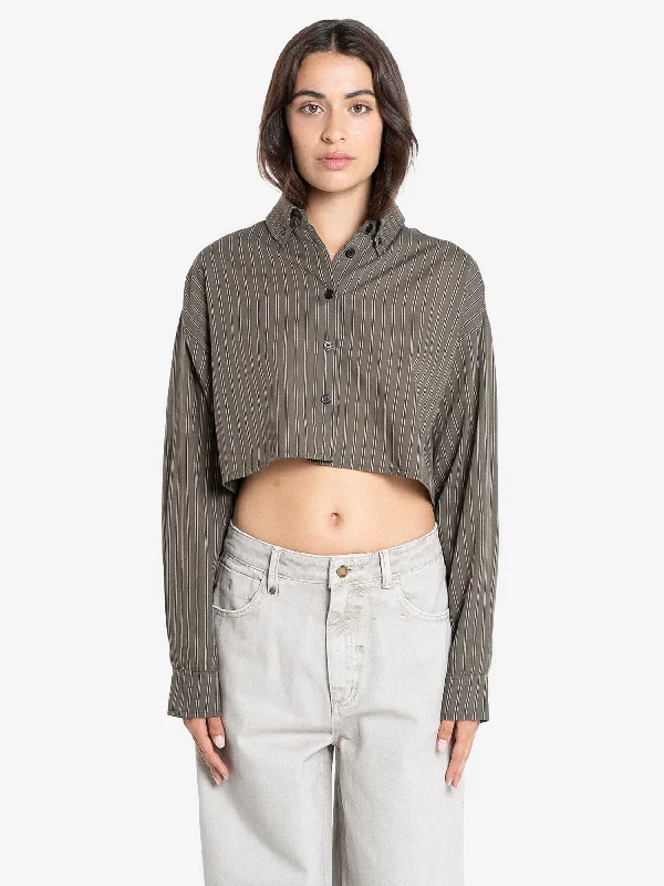 Lena Cropped Shirt - Canteen Chic Button-Up Short Shirt
