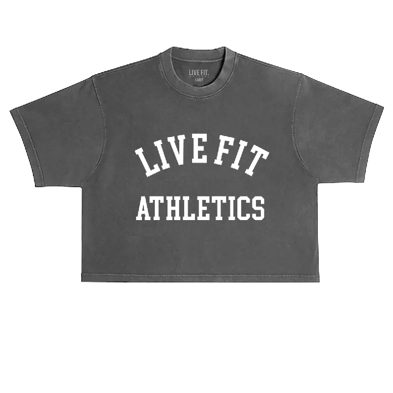 Livefit Athletics Crop Tee - Shadow