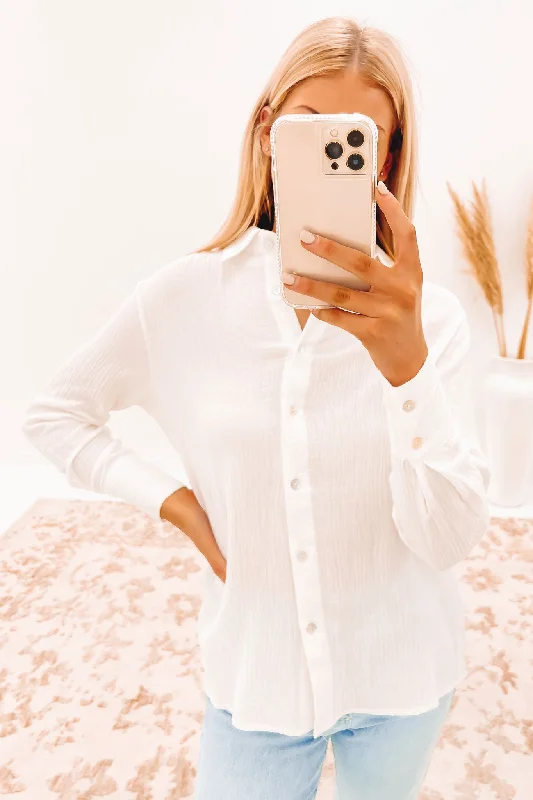 Noah Shirt White Stylish Round Neck Shirt