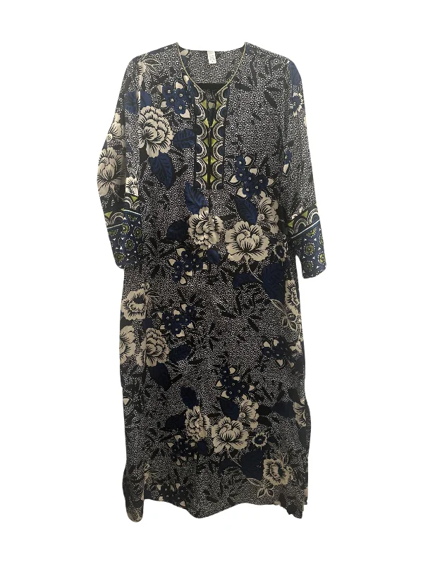 Oscar de la Renta Floral Print Maxi Dress Trendy Floral Print Maxi Dress