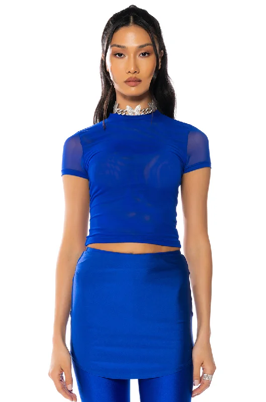 PAXTON MESH SHORT SLEEVE TSHIRT Classic Short Sleeve Blouse