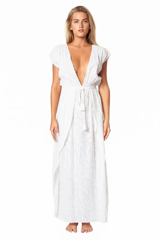 Ray 2 Slit Maxi Dress Fashionable Open-Back Maxi Dress