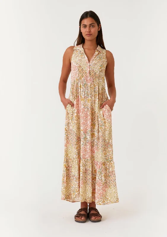 Reed Floral Maxi Dress Comfortable Ruffle Hem Maxi Dress