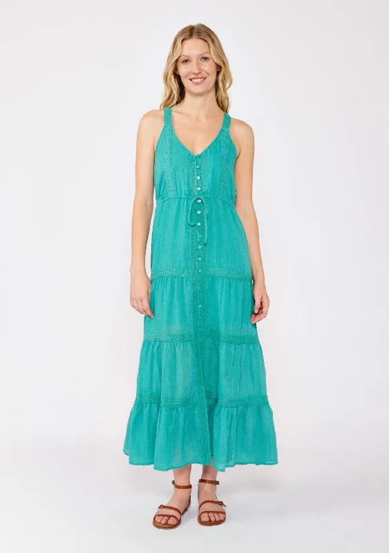 Serena Lace Maxi Dress Comfortable Pleated Maxi Dress