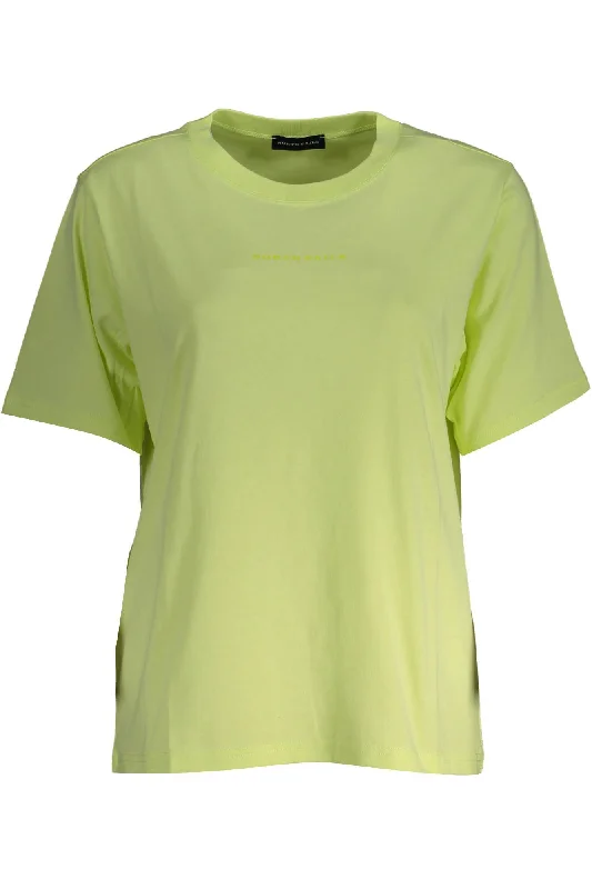 Yellow Cotton Women TShirt Relaxed Fit Short Blouse