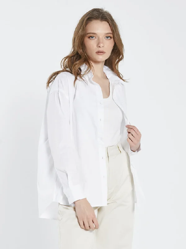 Taylor Shirt - White Soft Cotton Short Shirt