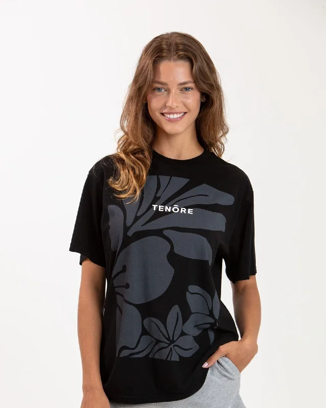 Tenore Aloha Boyfriend Tee - BLACK