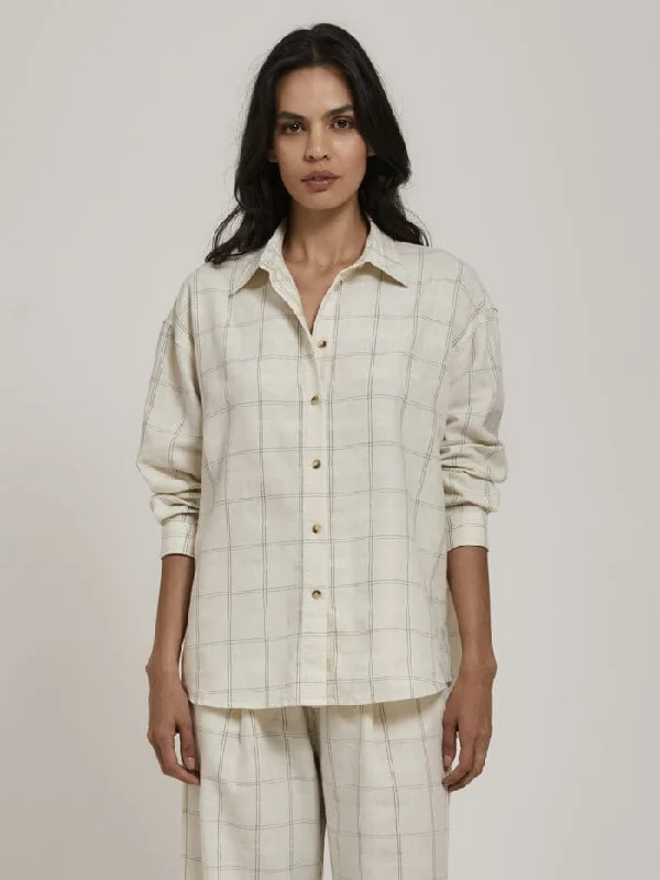 The Promised Land Classic Shirt - Heritage White Casual Boxy Short Shirt