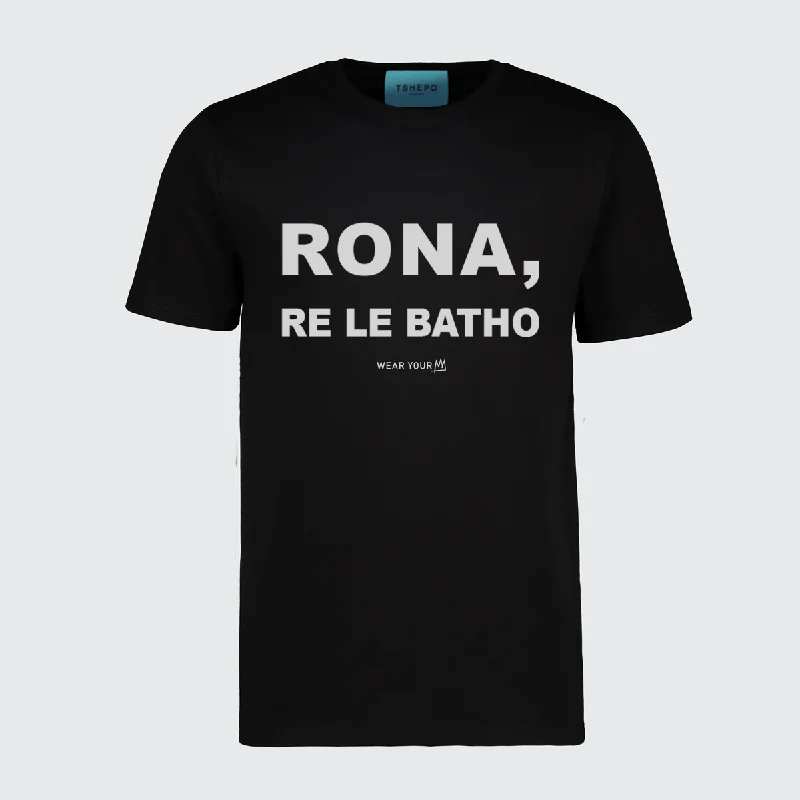 TSHEPO, RONA, RE LE BATHO T-SHIRT, BLACK