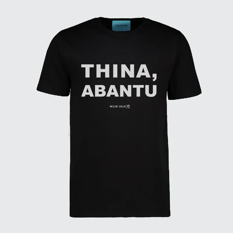 TSHEPO, THINA,  ABANTU T-SHIRT, BLACK