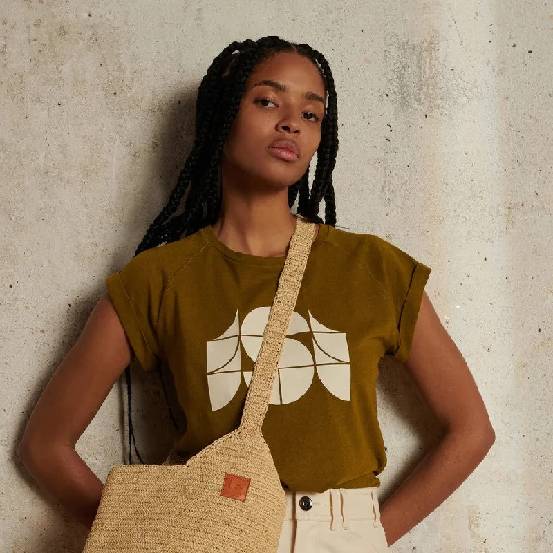 Valentina Tee-Shirt (Bronze) Fashionable Draped Short Sleeve