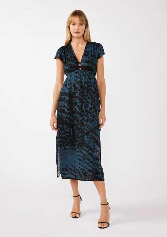 Wild and Free Maxi Dress Comfortable Plunging Neckline Maxi Dress