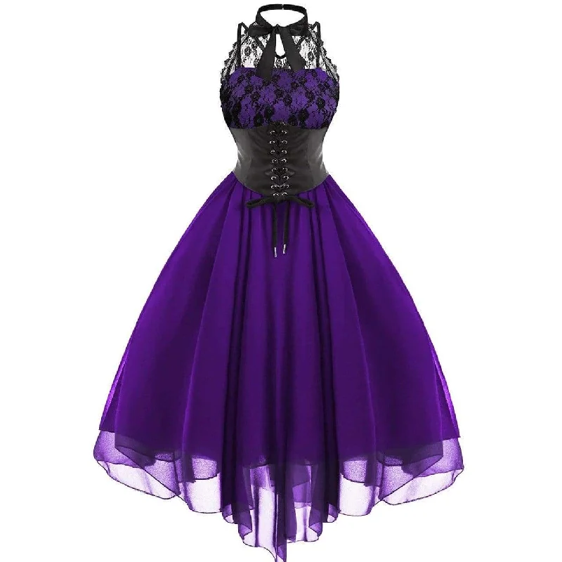 FashionSierra - Women Sleeveless Bandage Chiffon Dress Gothic Solid Plus Midi Dress Elegant Floral Appliqué Midi Dress FashionSierra - Women Sleeveless Bandage Chiffon Dress Gothic Solid Plus Midi Dress Elegant Floral Appliqué Midi Dress