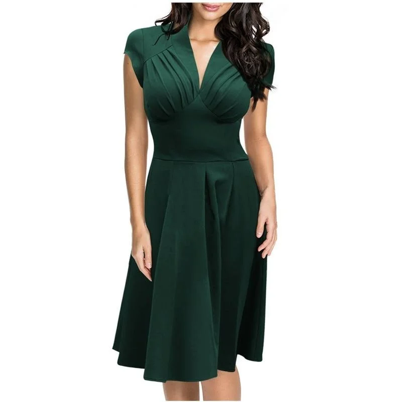 FashionSierra - Women Stretch High Waist Elegant Dress Ladies Evening Party Formal Work Business Office Bodycon Midi Dress Elegant Pleated Sleeve Midi Dress FashionSierra - Women Stretch High Waist Elegant Dress Ladies Evening Party Formal Work Business Office Bodycon Midi Dress Elegant Pleated Sleeve Midi Dress