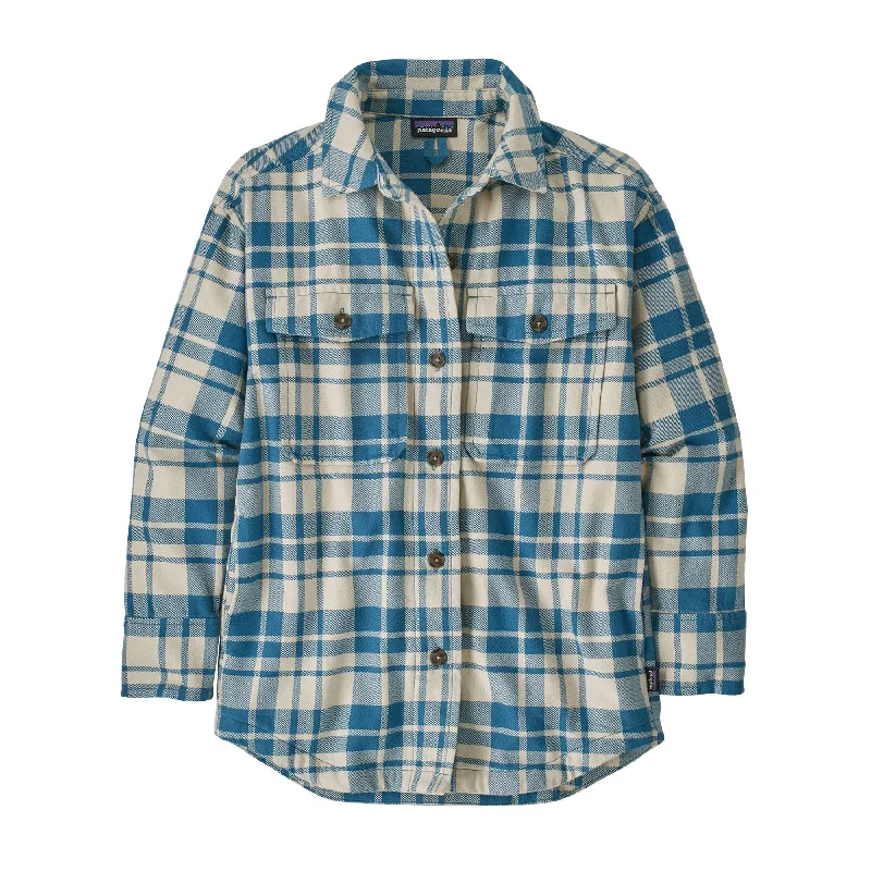 Women's Heavyweight Fjord Flannel Overshirt Comfortable Short Sleeve Tunic