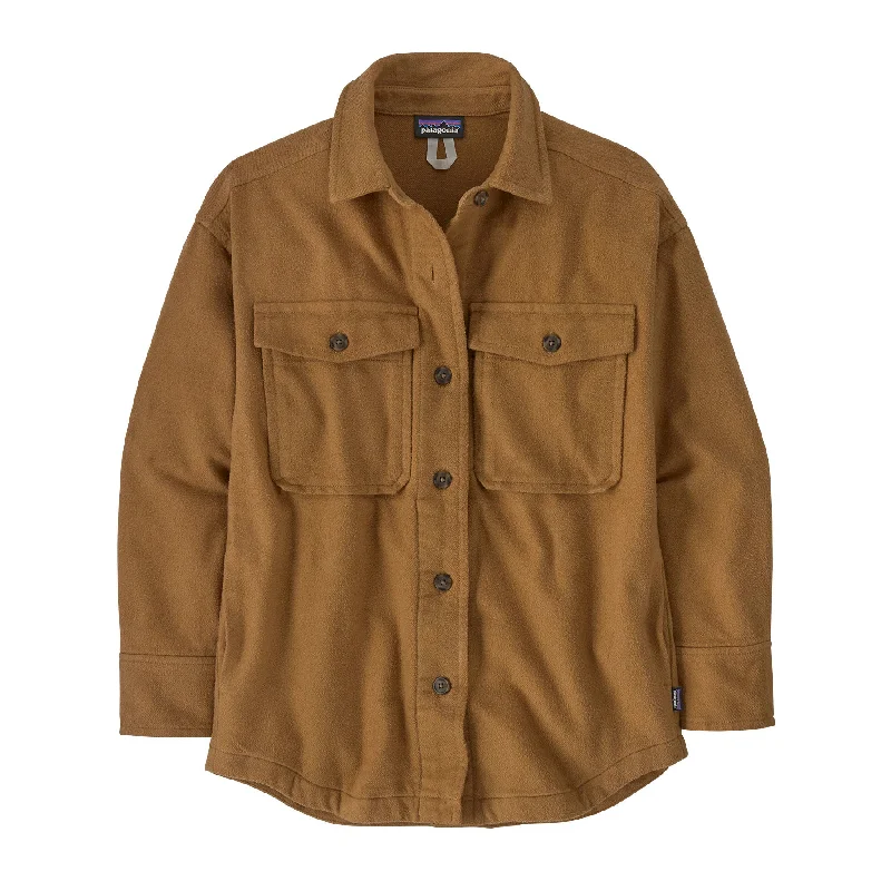 Women's Heavyweight Fjord Flannel Overshirt Soft Cotton Short Tee