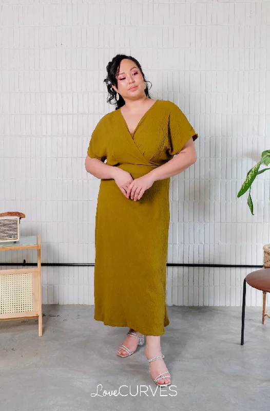 Wrap Maxi Dress - Moss Chic Summer Maxi Dress