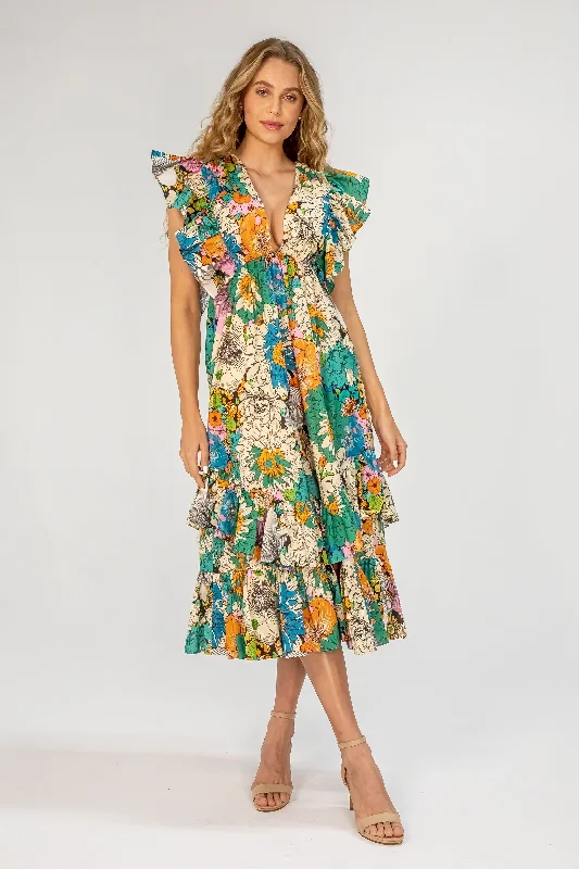 Audrey Maxi Dress Elegant Floral Maxi Dress