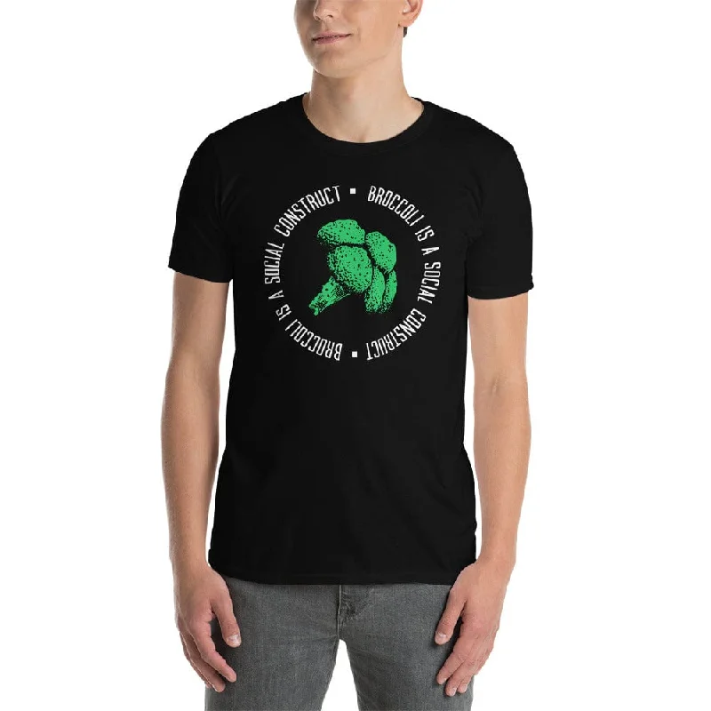 Broccoli is a social construct - Premium T-Shirt Front Pockets Side Pockets Patch Pockets
