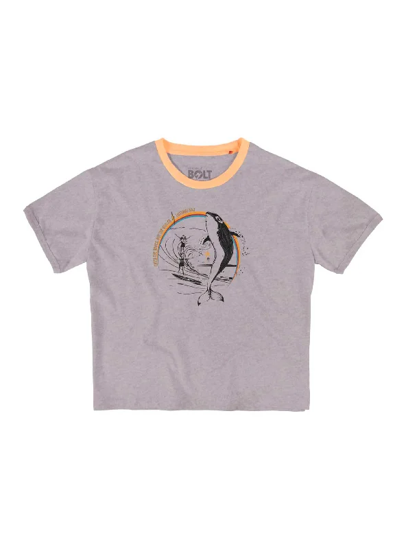 T-SHIRT DE ALGODÃO COM ESTAMPADO NO PEITO Iron Safe Non-Iron Wrinkle Free