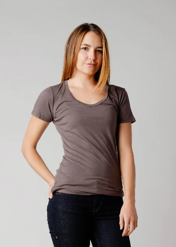 Brooklyn Denim Co. Organic Cotton Swoop Neck Tee - Charcoal Mesh Fabric Canvas Fabric Denim Fabric Brooklyn Denim Co. Organic Cotton Swoop Neck Tee - Charcoal Mesh Fabric Canvas Fabric Denim Fabric