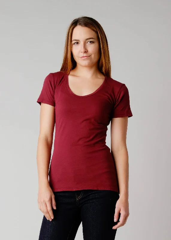 Brooklyn Denim Co. Organic Cotton Swoop Neck Tee - Emu Berry Fleece Fabric Down Fabric Feather Fabric Brooklyn Denim Co. Organic Cotton Swoop Neck Tee - Emu Berry Fleece Fabric Down Fabric Feather Fabric